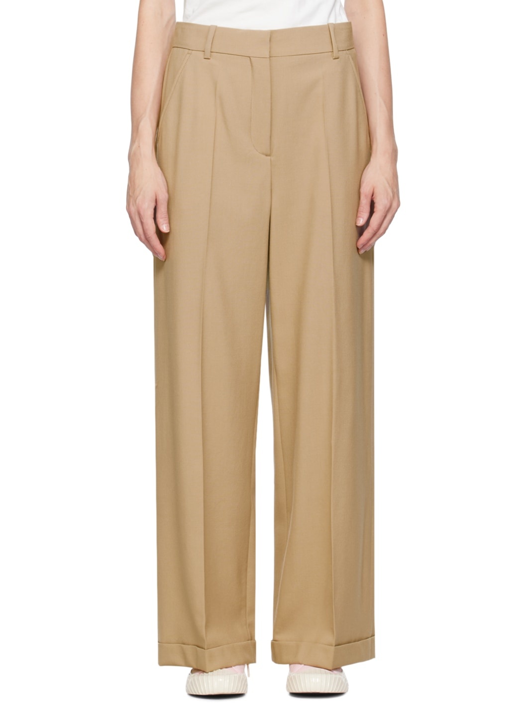 Beige Kenzo Paris Suit Trousers - 1