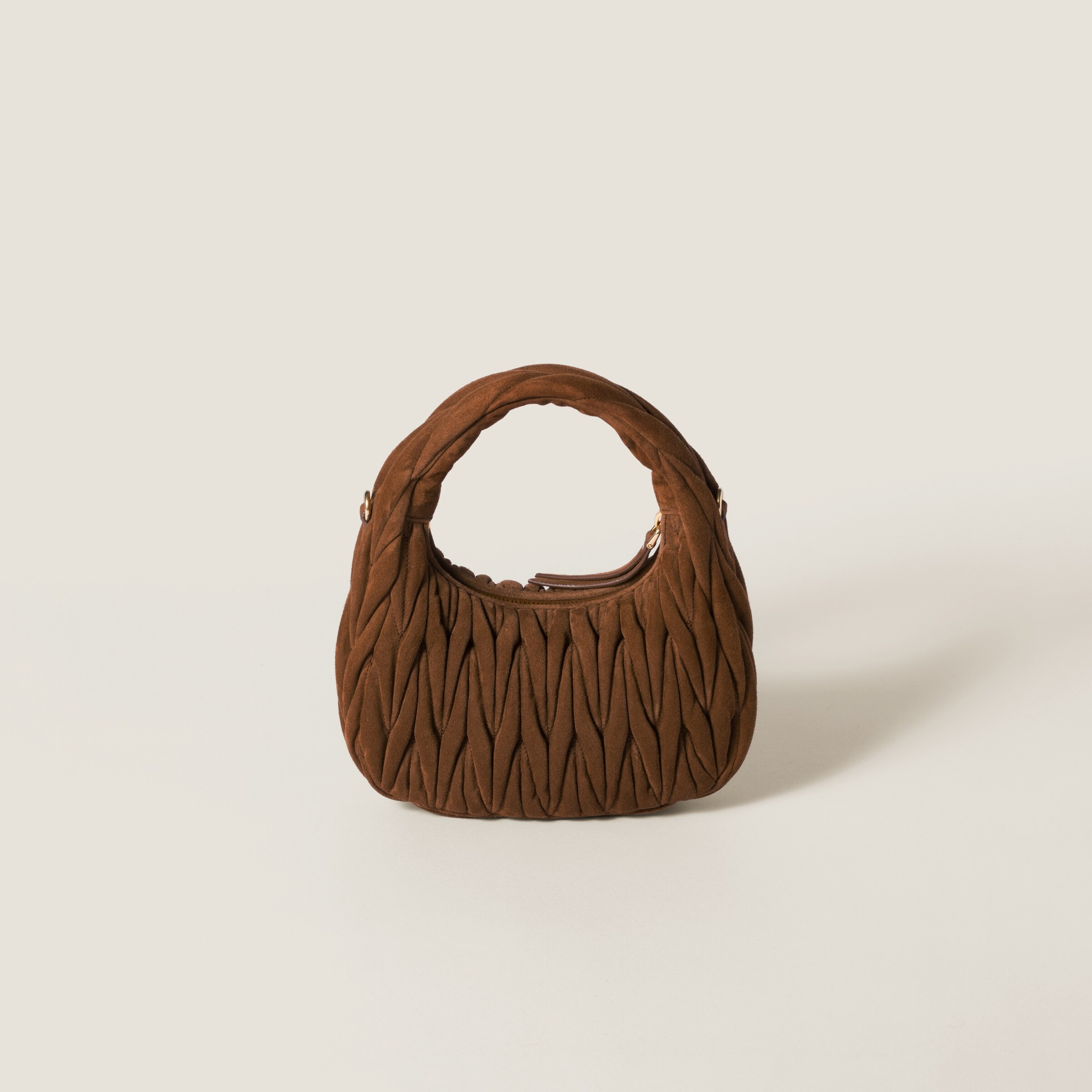 Wander matelassé suede bag - 3
