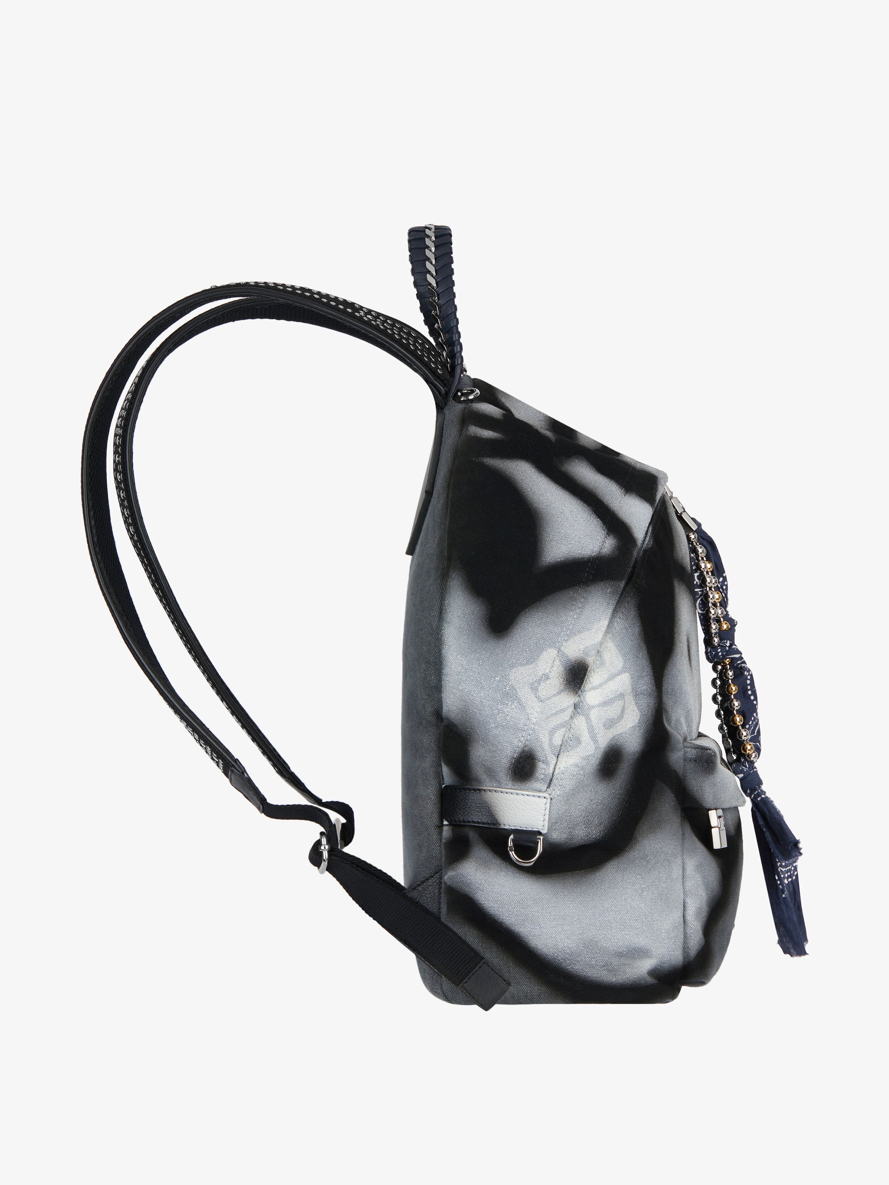 DOUBLE U BACKPACK WITH TAG EFFECT DOG PRINTS - 3