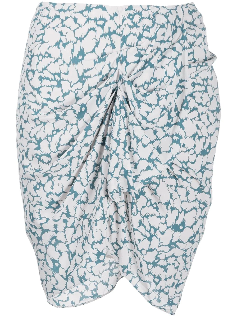 floral print asymmetric skirt  - 1