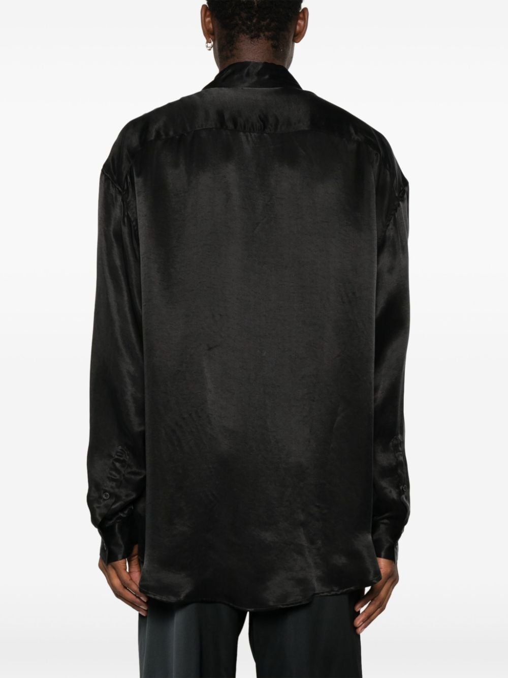 eyelet-detail long-sleeve shirt - 4