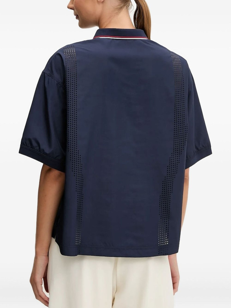 LACOSTE perforated-panel polo shirt outlook