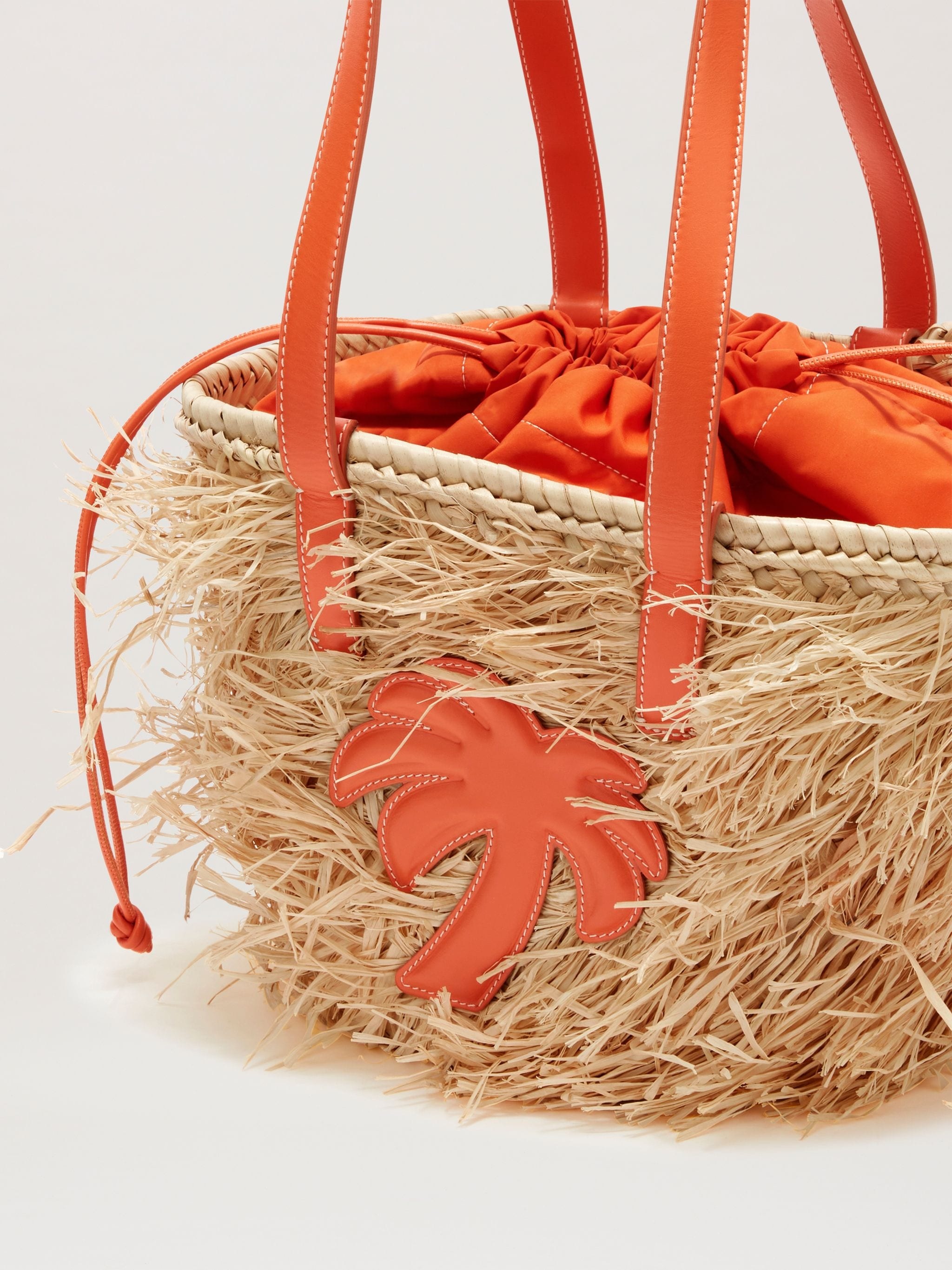 Palm Rafia Basket Bag - 6