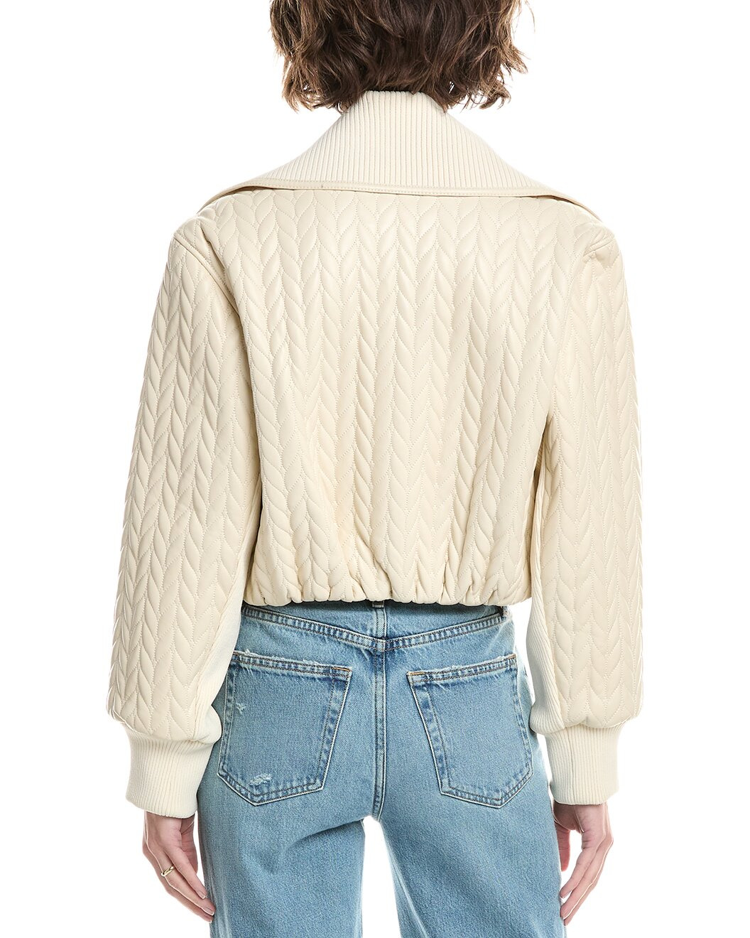 SIMKHAI Palmer Quilted Cropped Jacket - 2