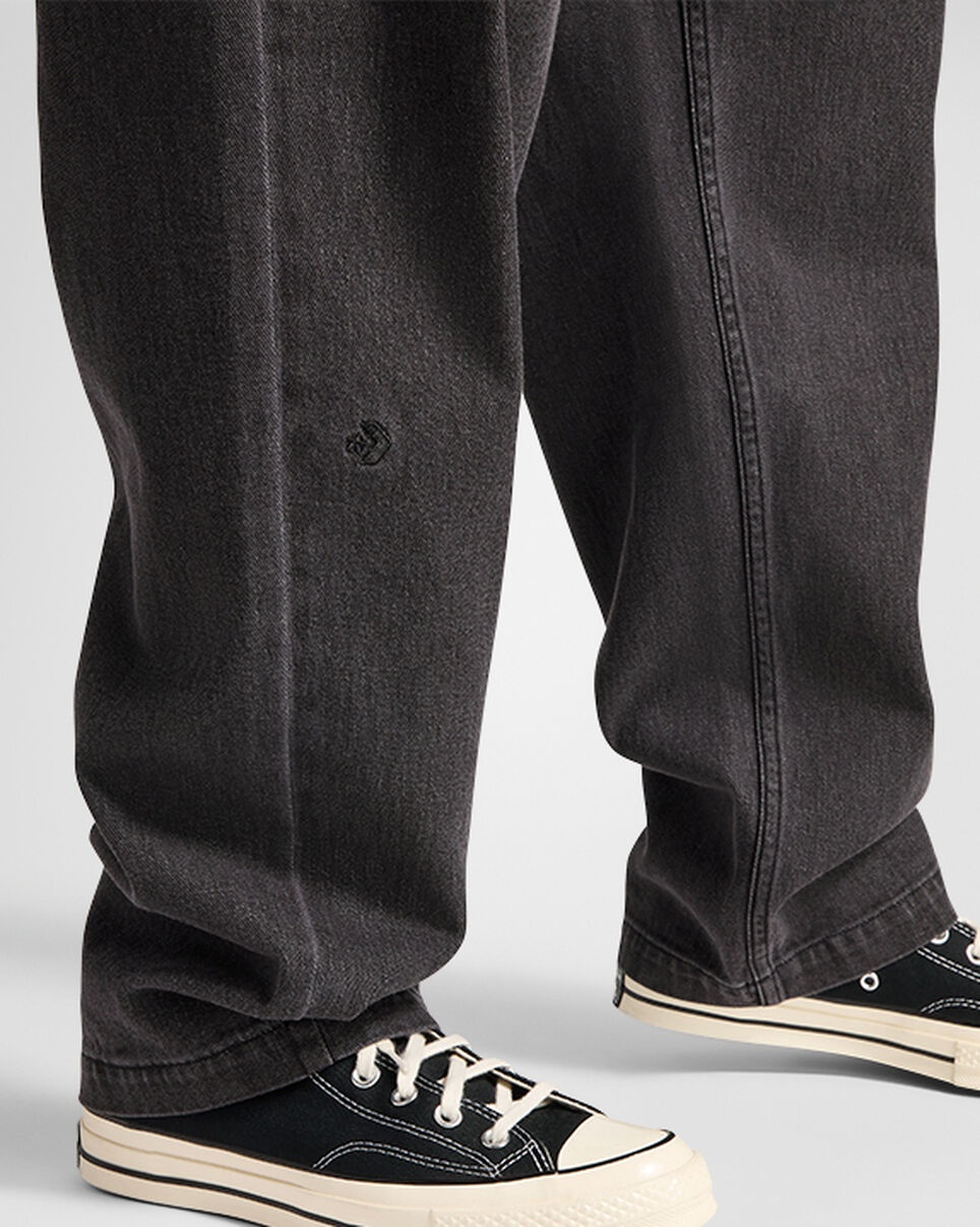 Open Hem Baggy Denim Pants - 5