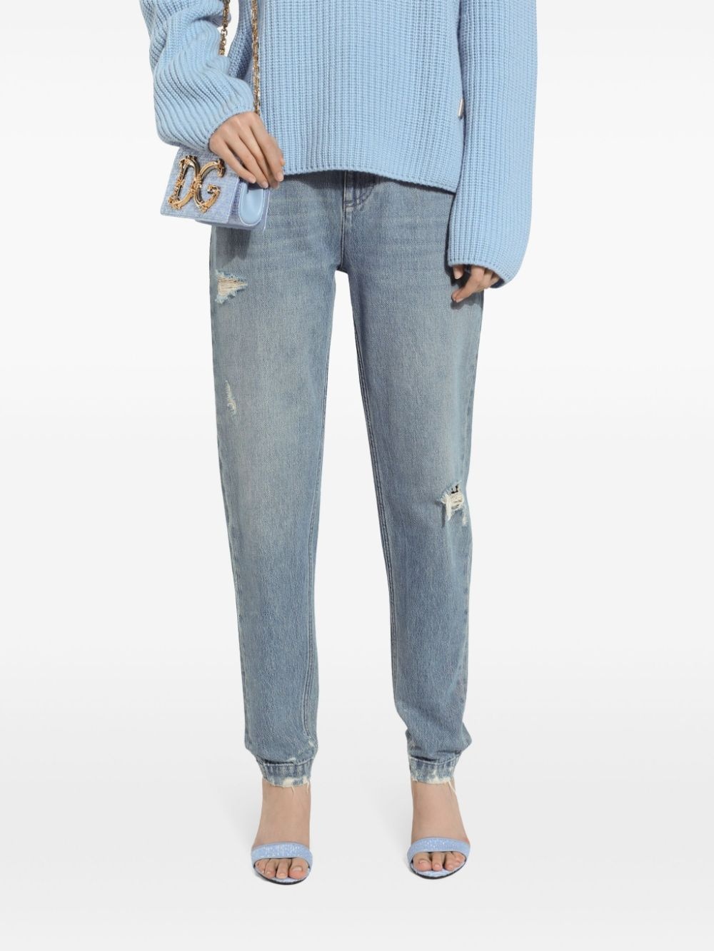 mini-ripped detail jeans - 5