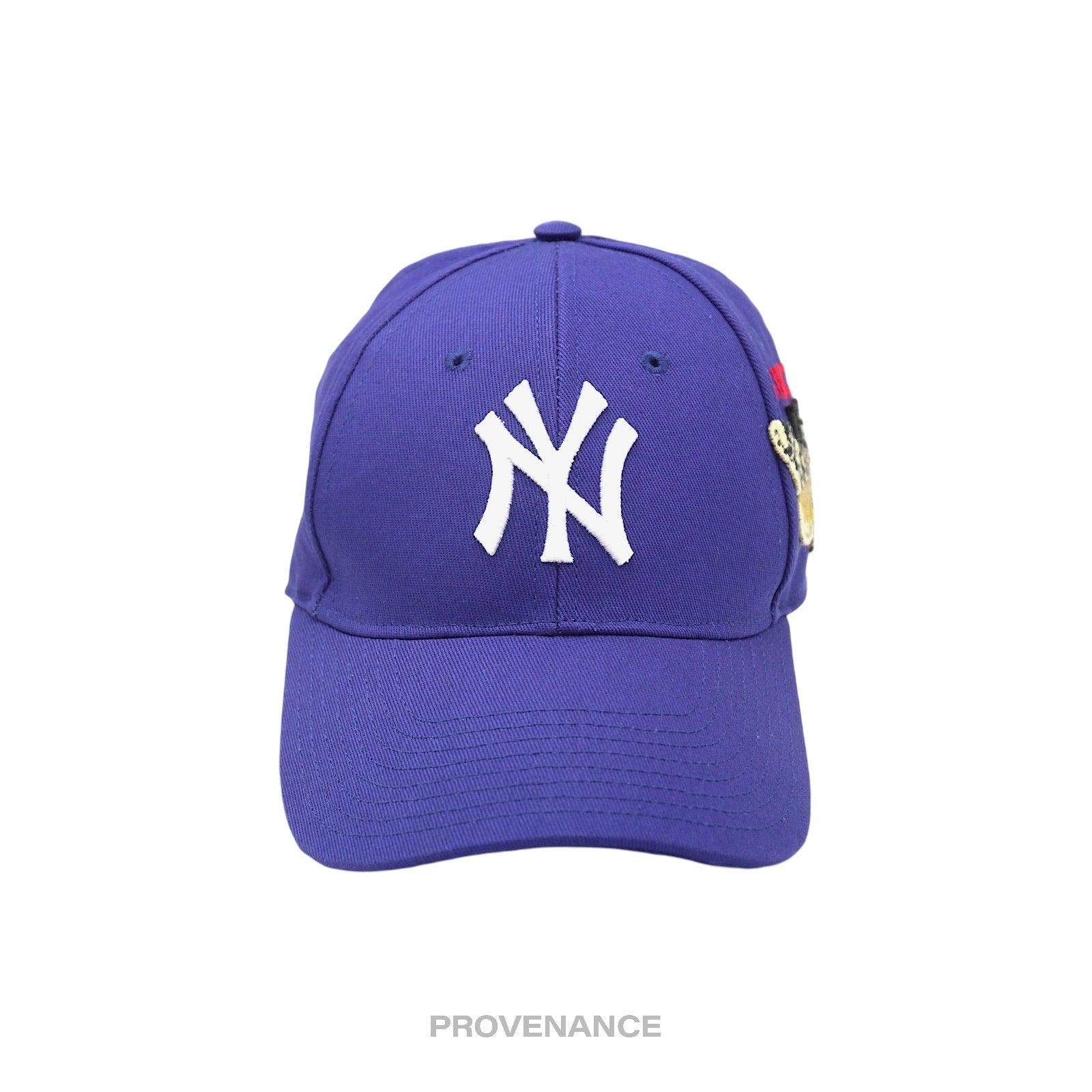 Gucci x NY Yankees Embroidered Hat Cap - Blue with Moth - 2