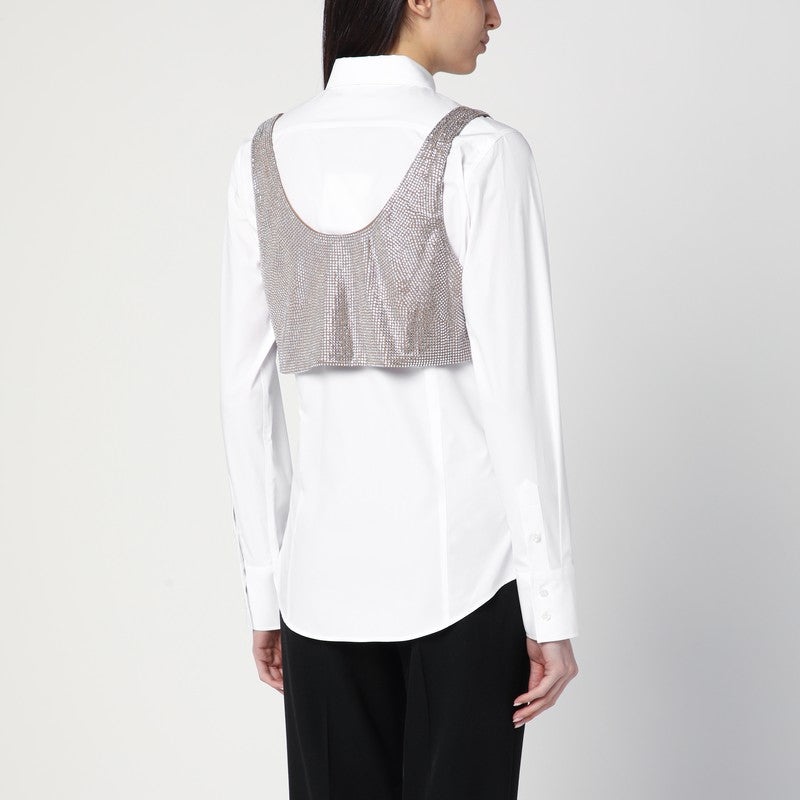 Giuseppe Di Morabito - Giuseppe di Morabito White shirt with rhinestone top - 2