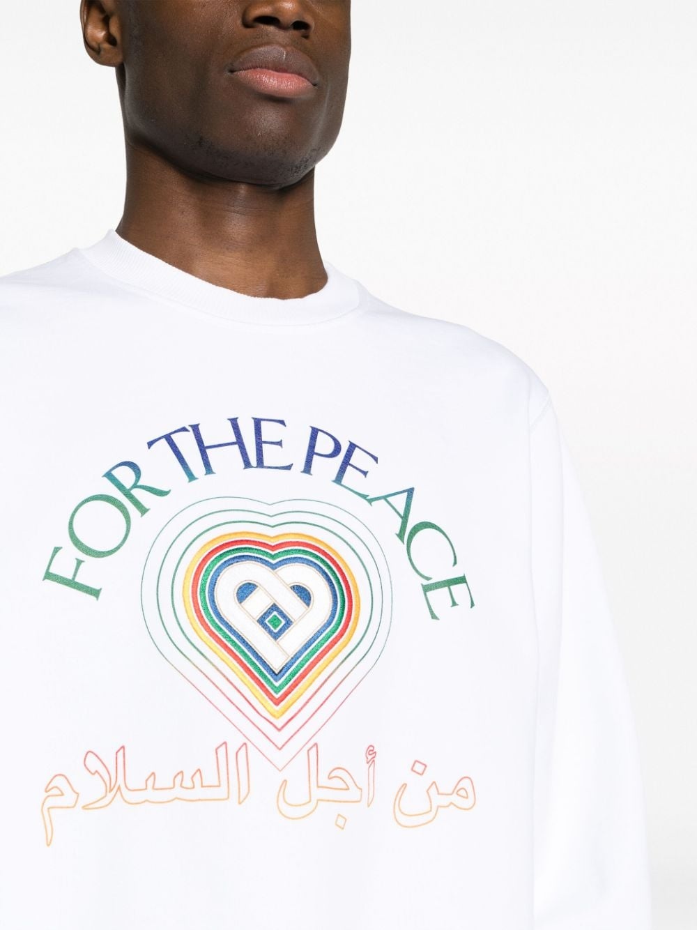 Peace Gradient-print cotton sweatshirt - 5