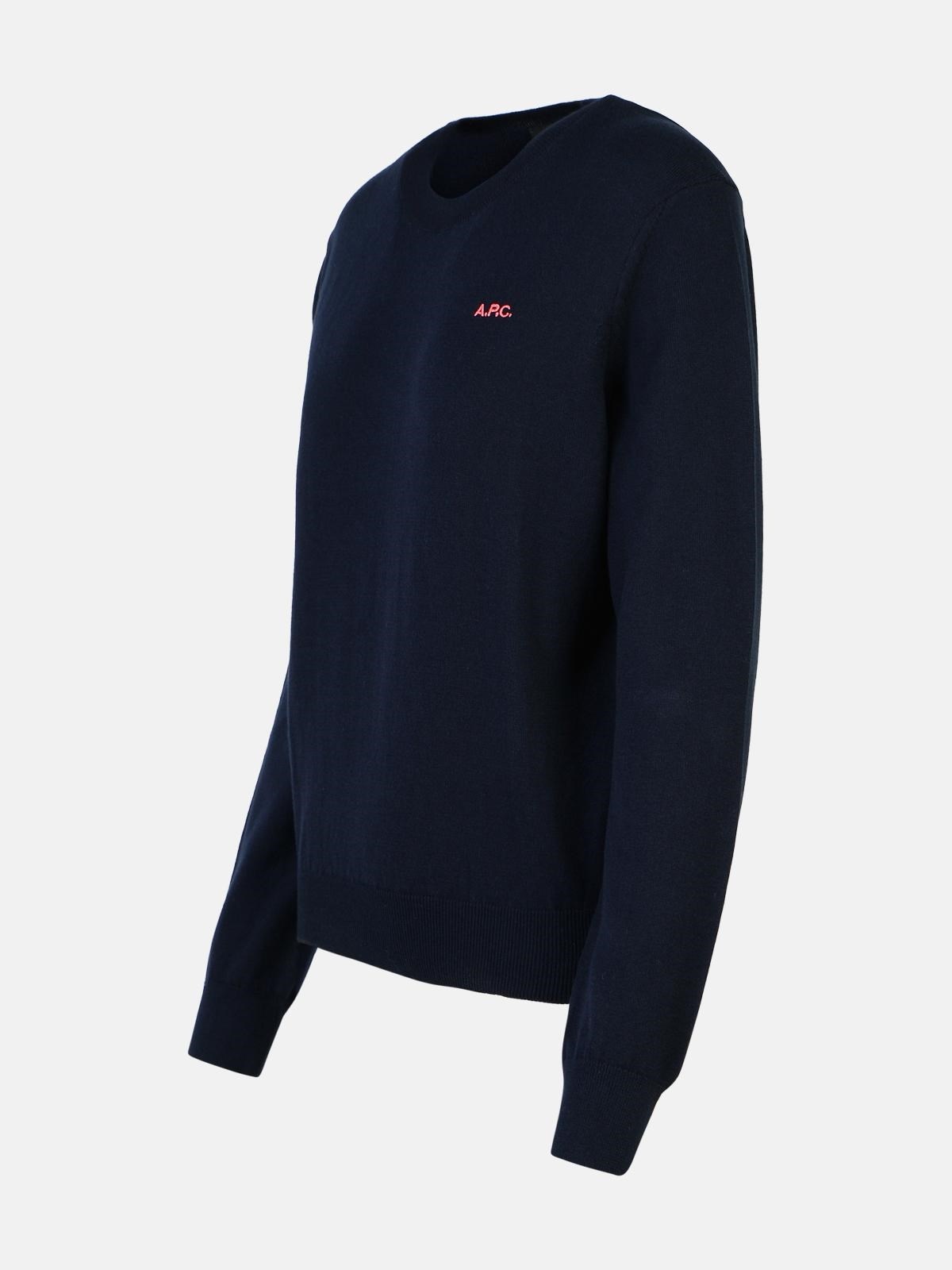 'VICTORIA' NAVY BLUE COTTON SWEATER - 2