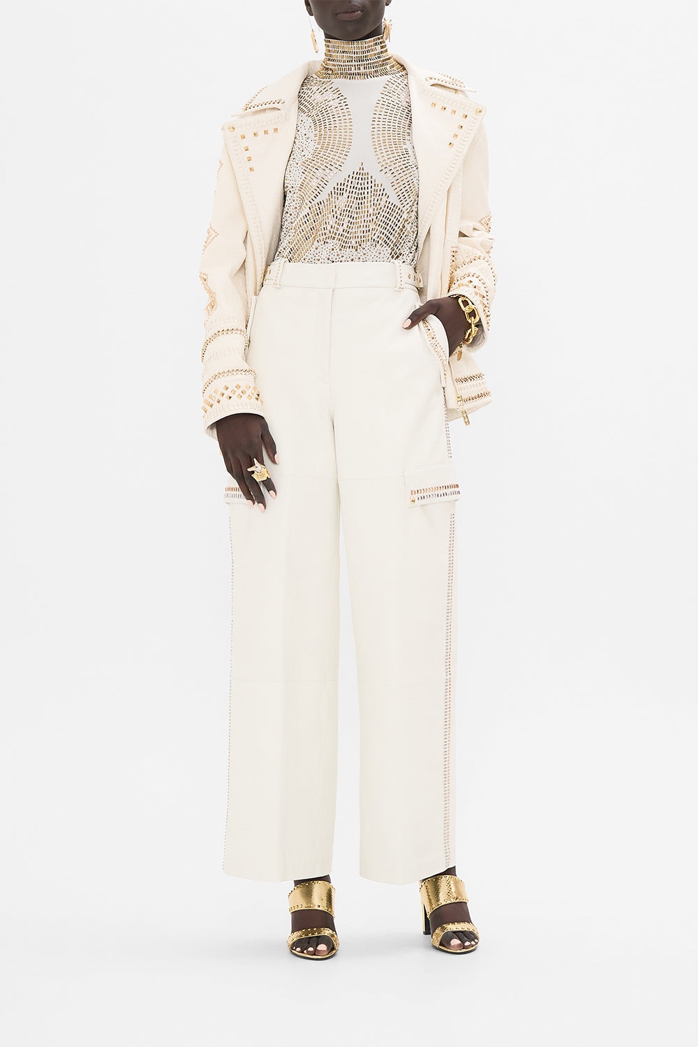 LEATHER UTILITY PANT - 7