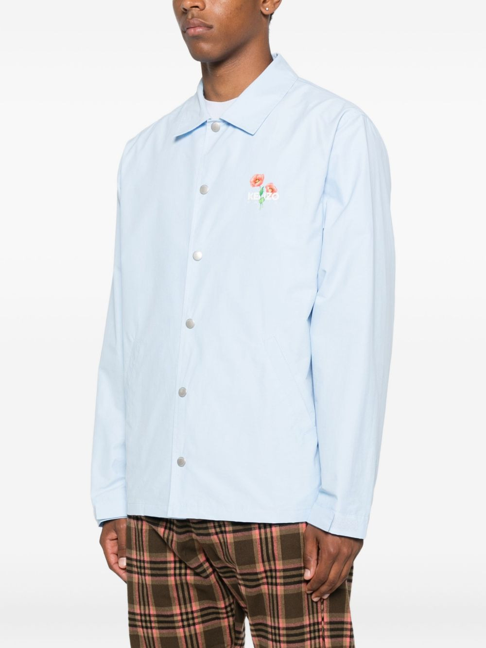floral-print cotton shirt - 4