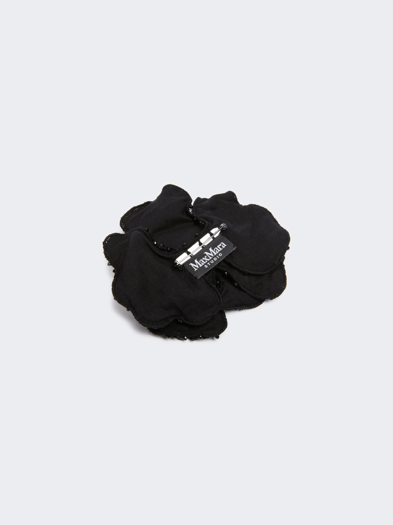 EULALIA Crystal-adorned floral brooch 3