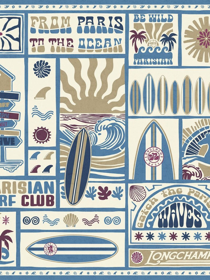Longchamp Parisian Surf Club scarf outlook