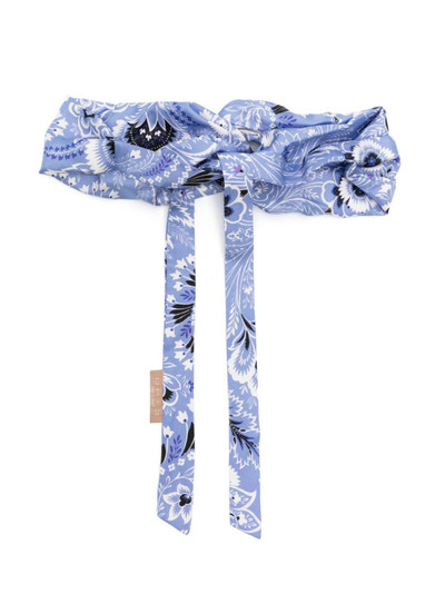 Etro floral-pattern knot-detailed hairband outlook