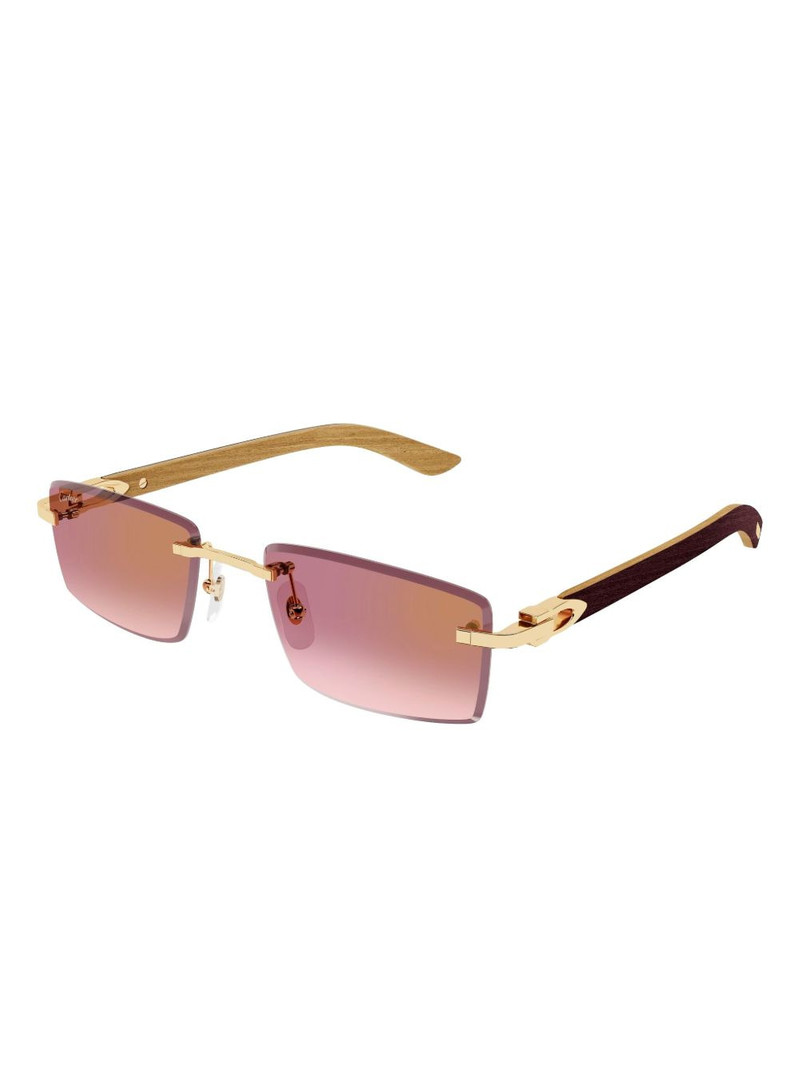 Cartier rectangle-frame sunglasses outlook