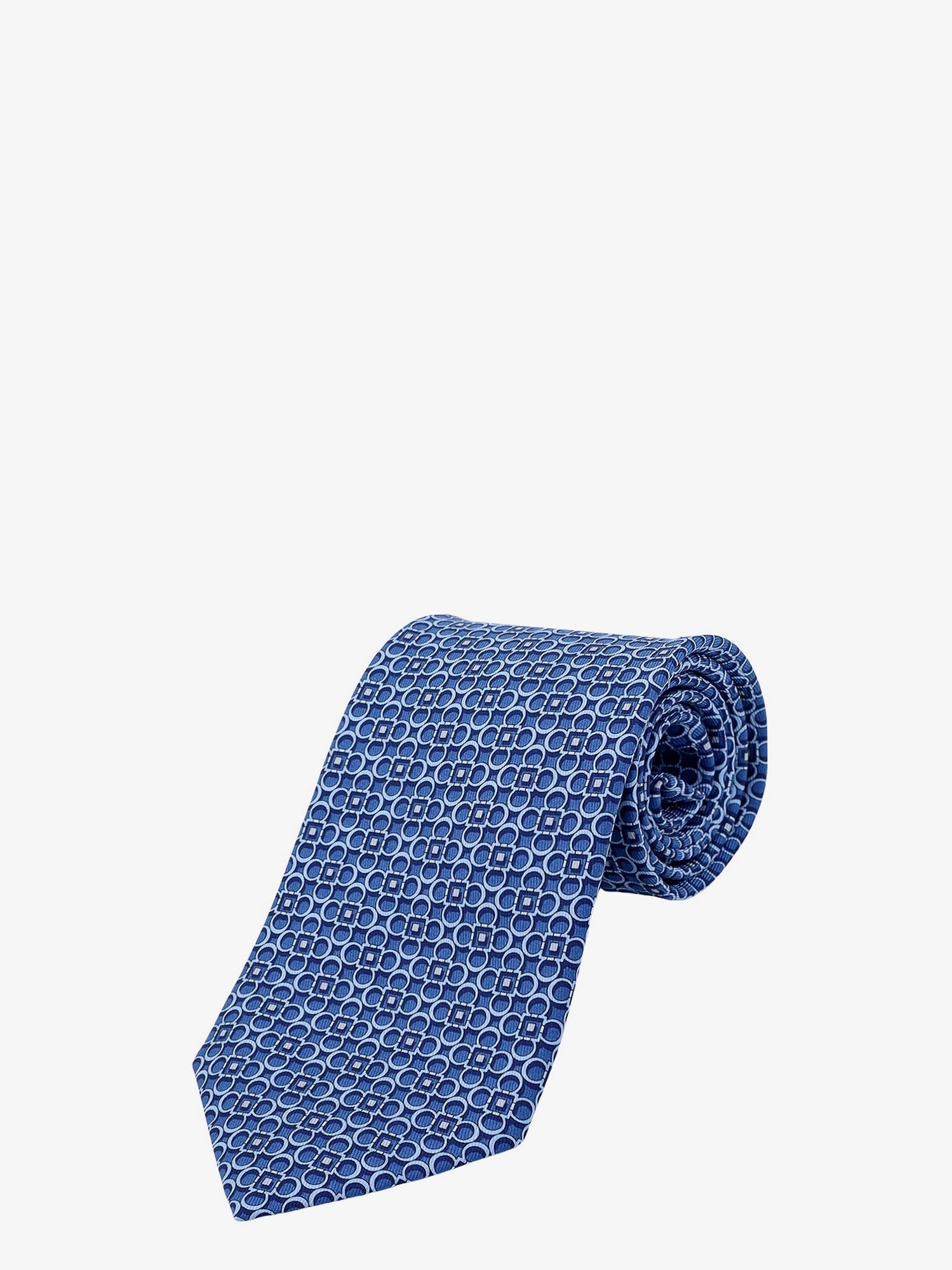 Ferragamo Man Tie Man Blue Bowties E Ties - 1