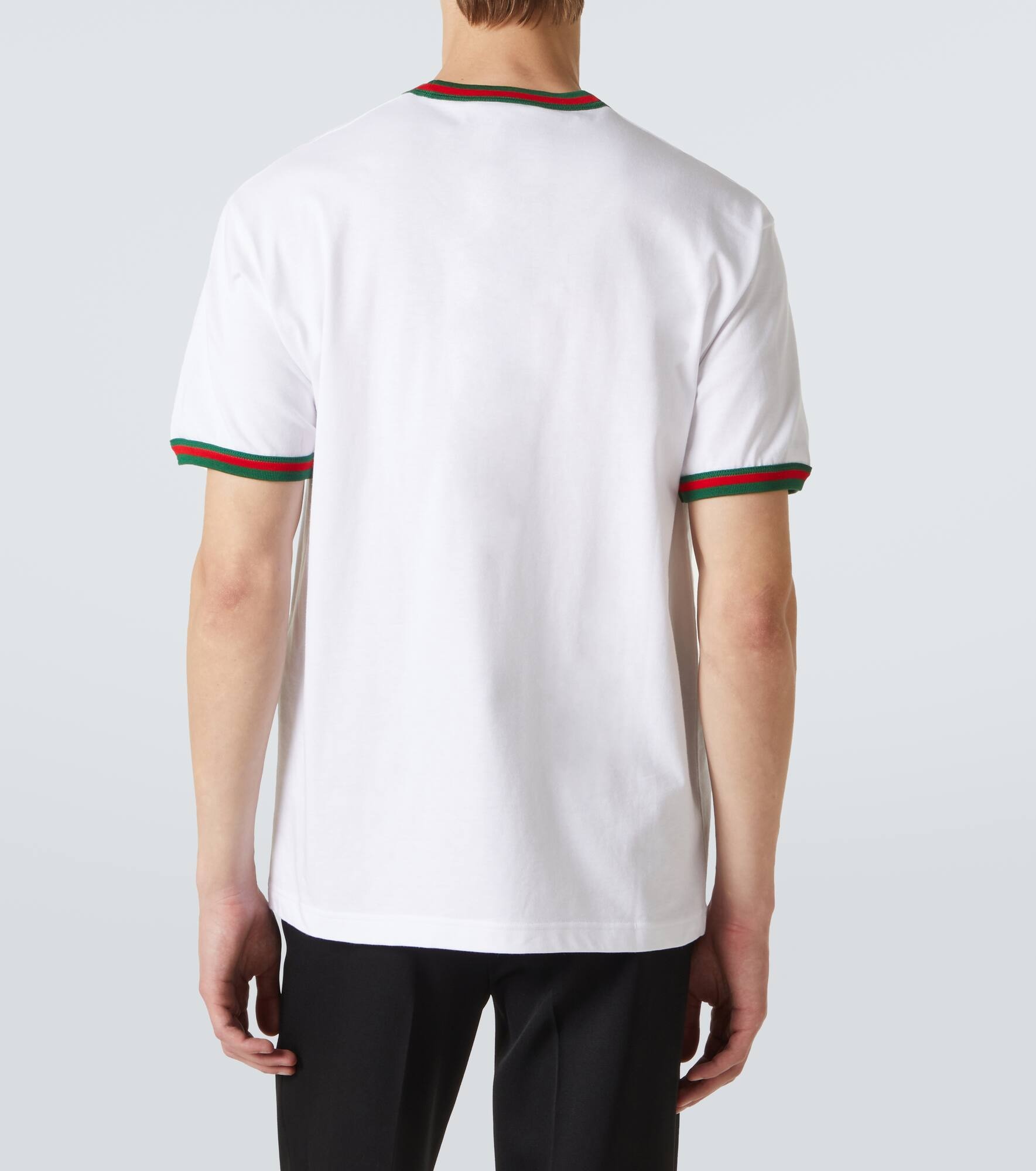 Webstripe logo cotton jersey T-shirt - 4
