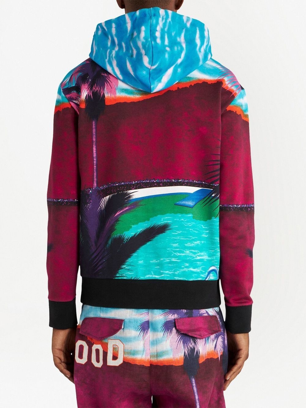 graphic-print pullover hoodie - 3