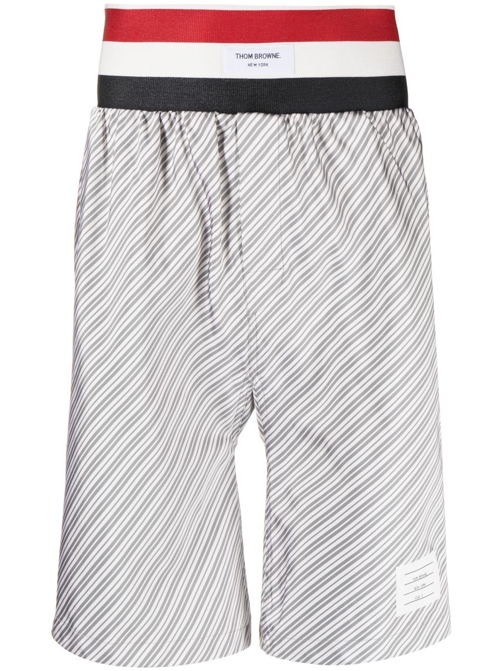 RWB-stripe cotton shorts - 1