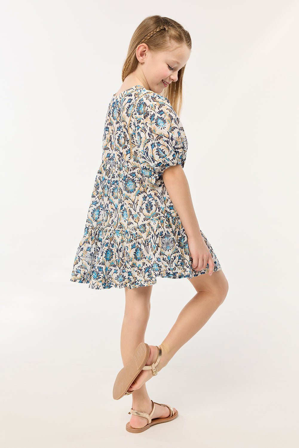 Mini Dress Aria for girls - Black Victorian - 2