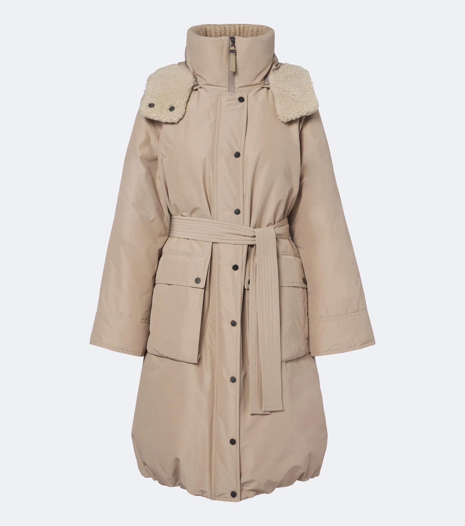 Monili hooded cotton-blend down coat - 1