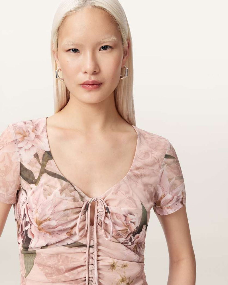 GABBY SLIM FIT FLORAL MESH TOP 3