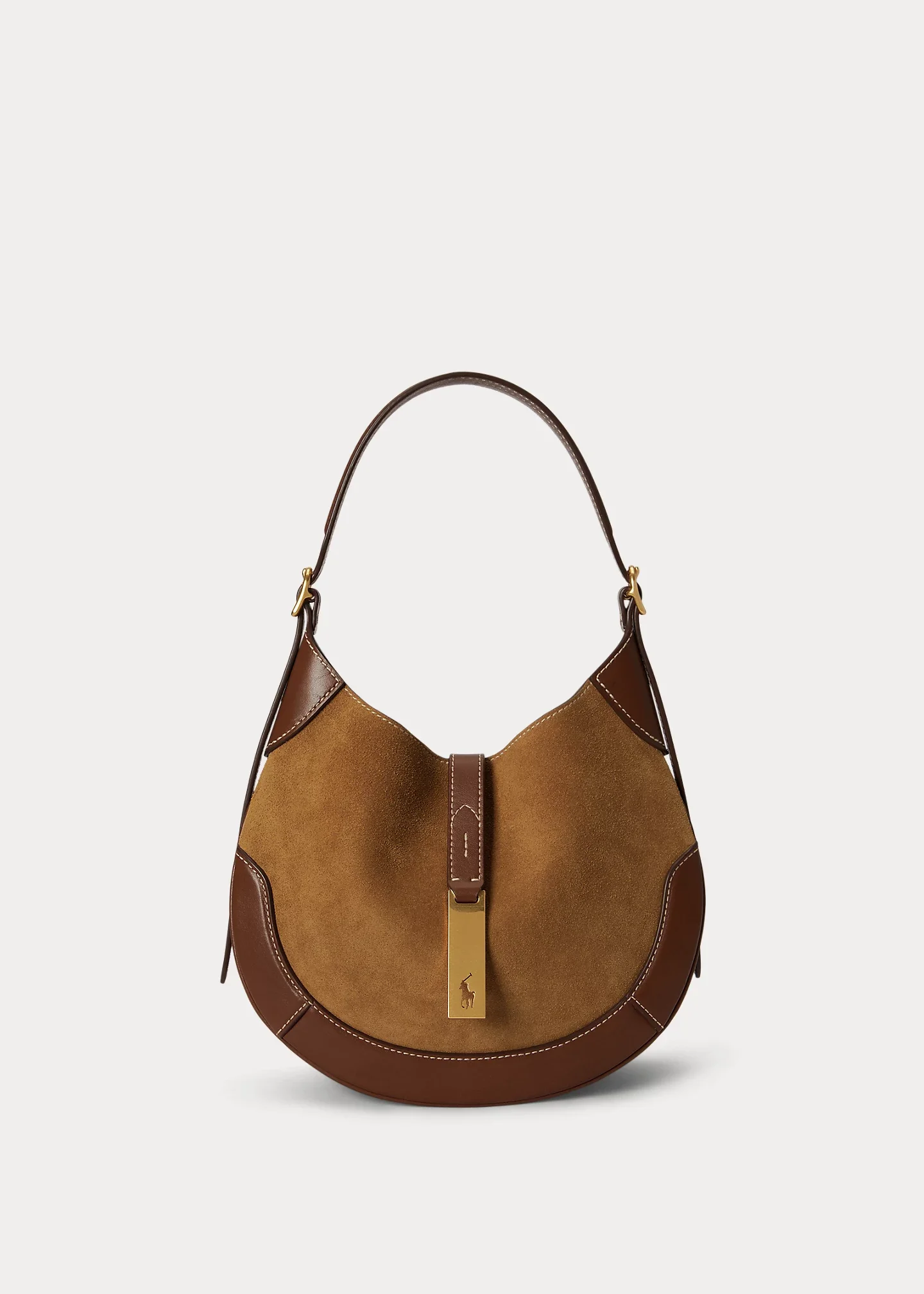 Polo ID Suede-Leather Small Shoulder Bag - 1
