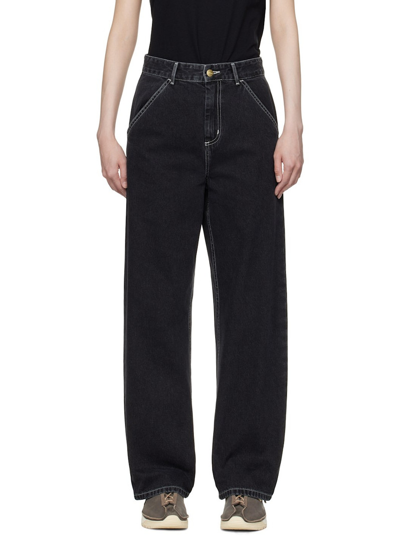 Black Simple Jeans 1