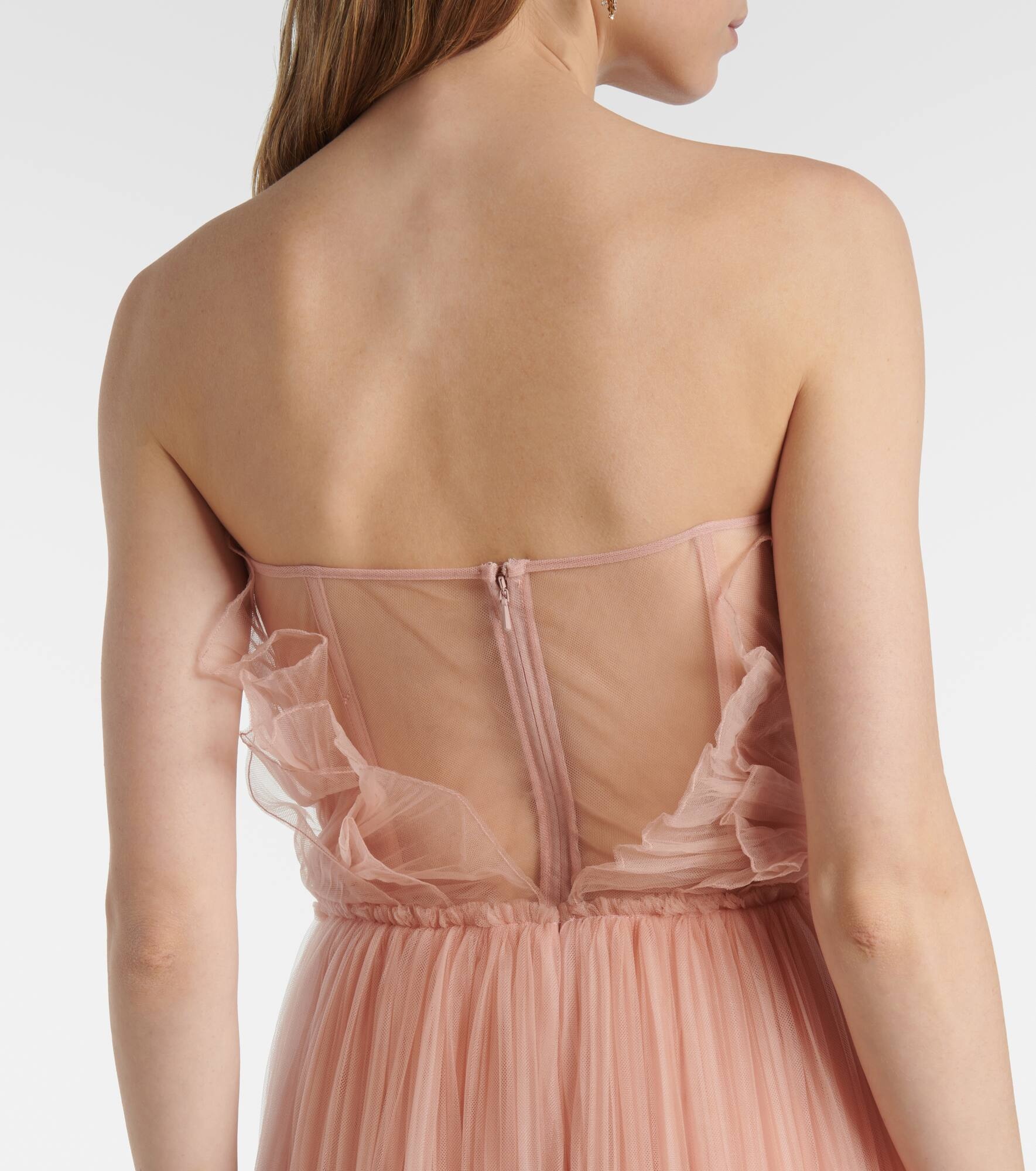 Marinel plissé tulle gown - 6