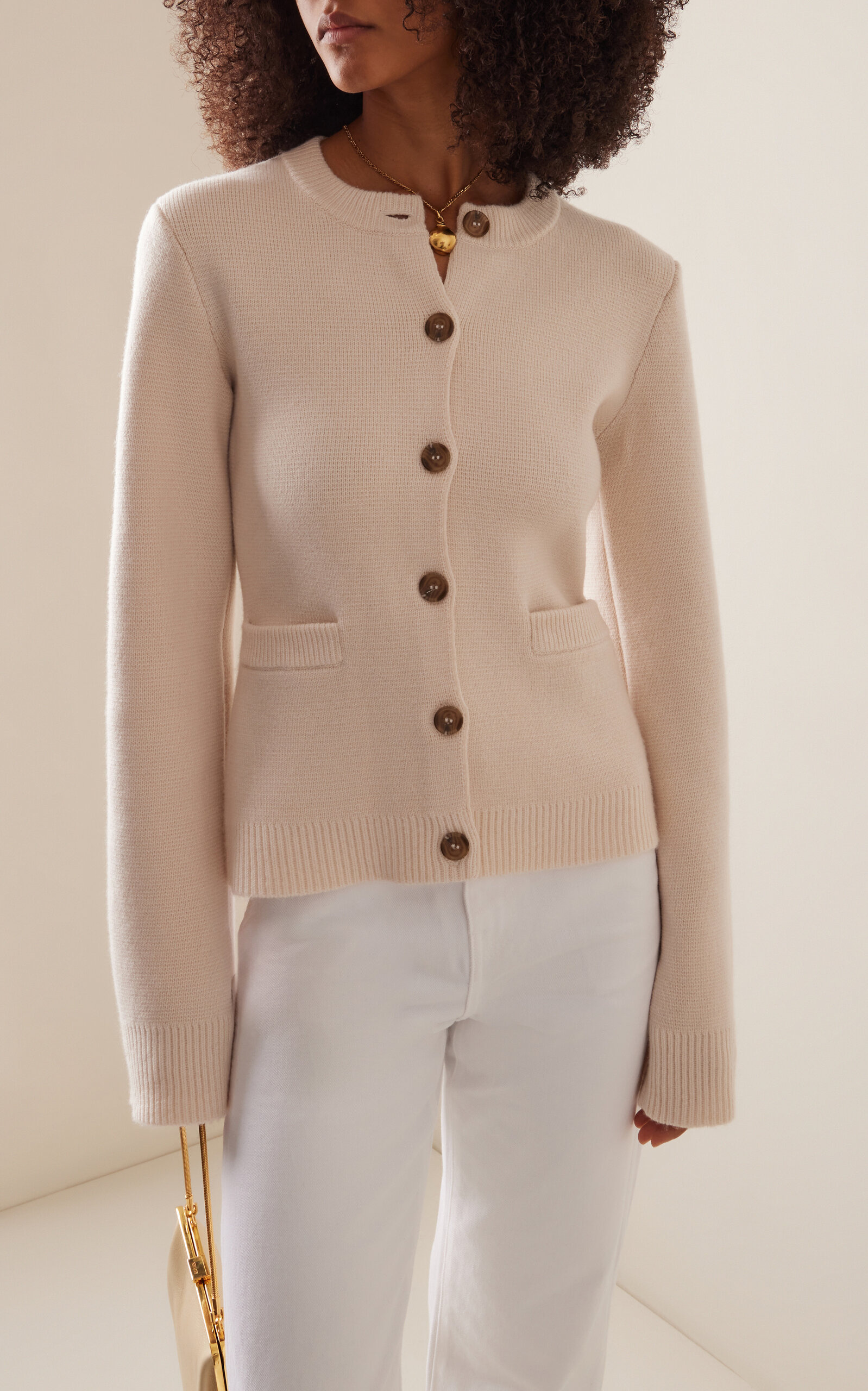 Cooper Wool And Cashmere-Blend Cardigan ivory - 3