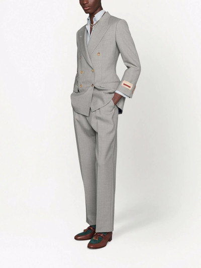 GUCCI pressed-crease tailored trousers outlook