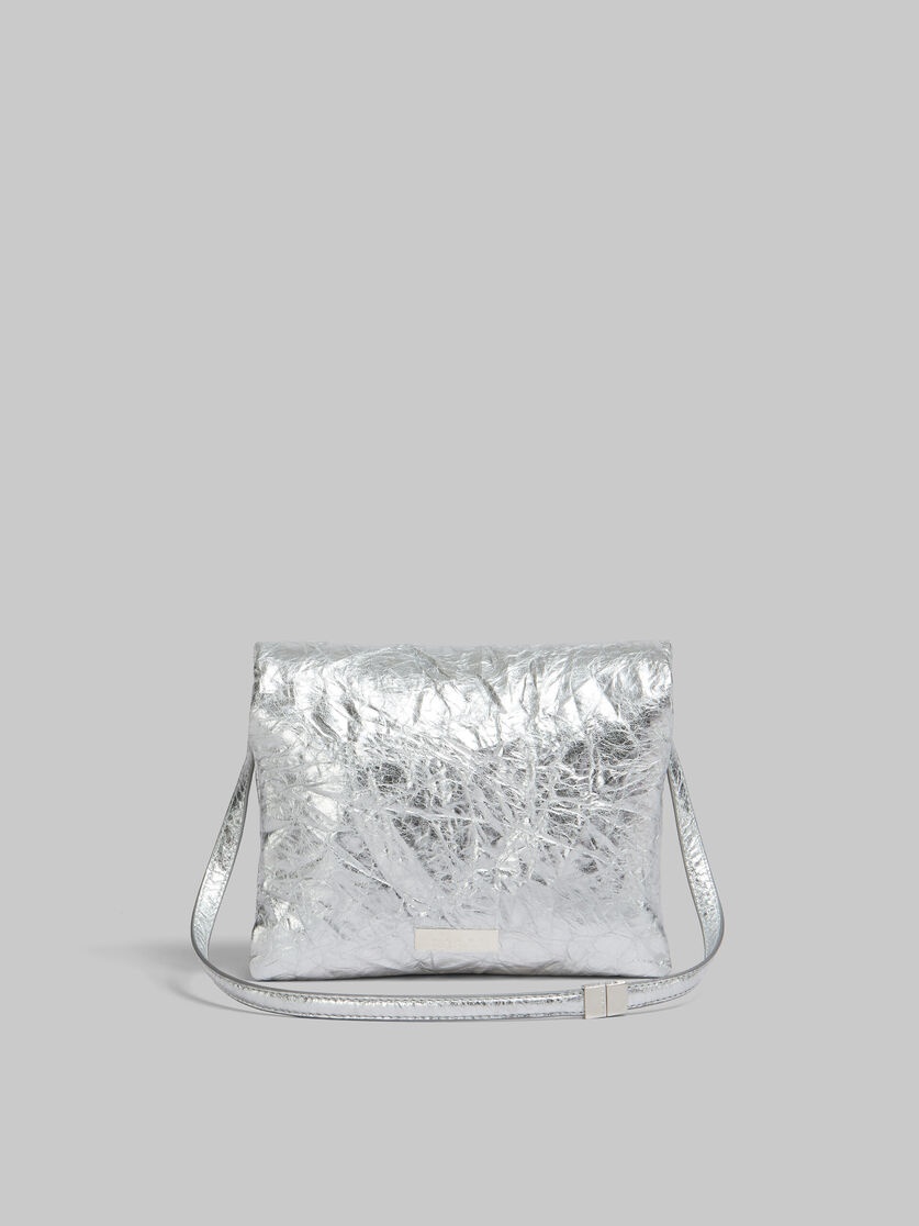 SILVER LEATHER MINI PRISMA POUCH - 3