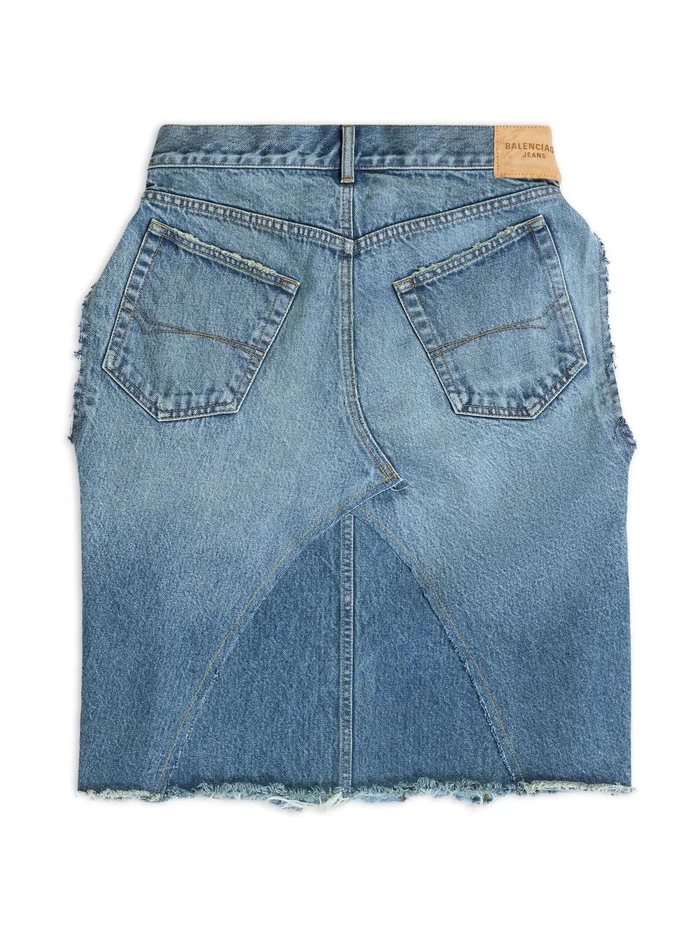 sleeveless denim asymmetrical top - 6