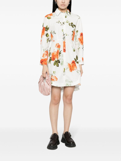 Erdem floral-print cotton mini shirtdress outlook