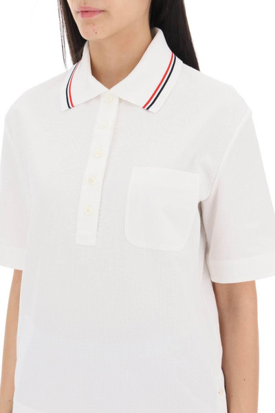 Thom Browne Seersucker polo shirt outlook