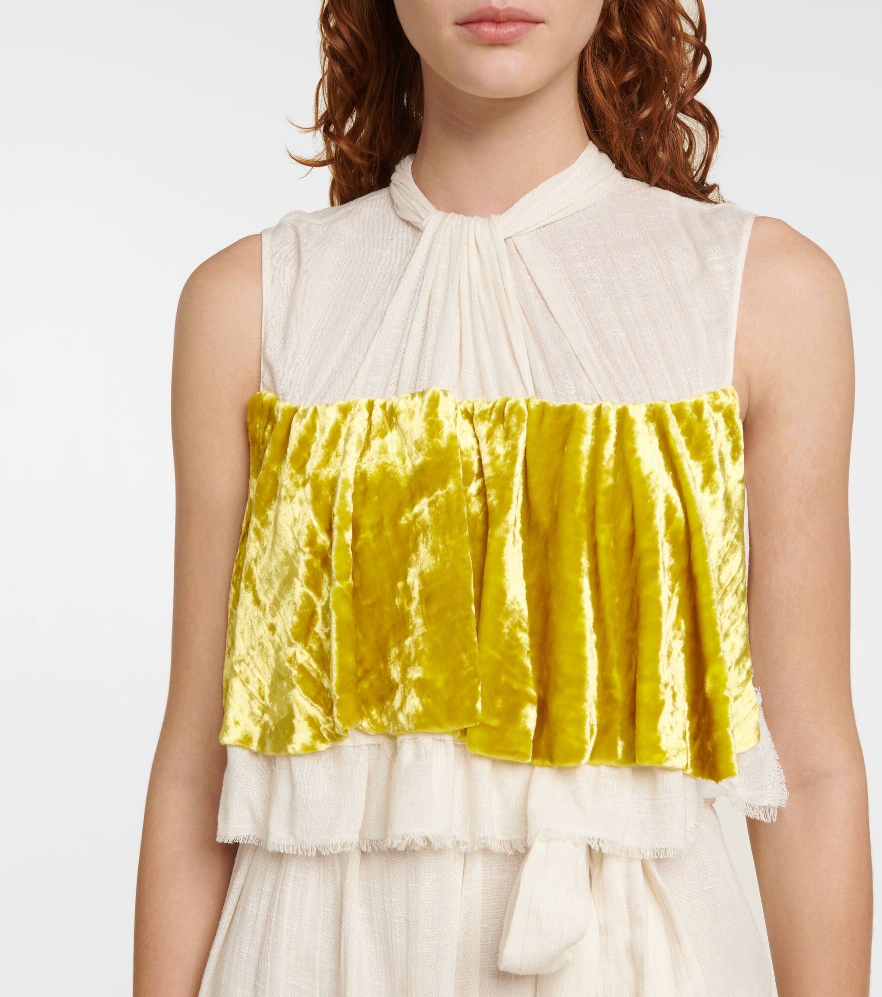 Silk-toile midi dress - 4