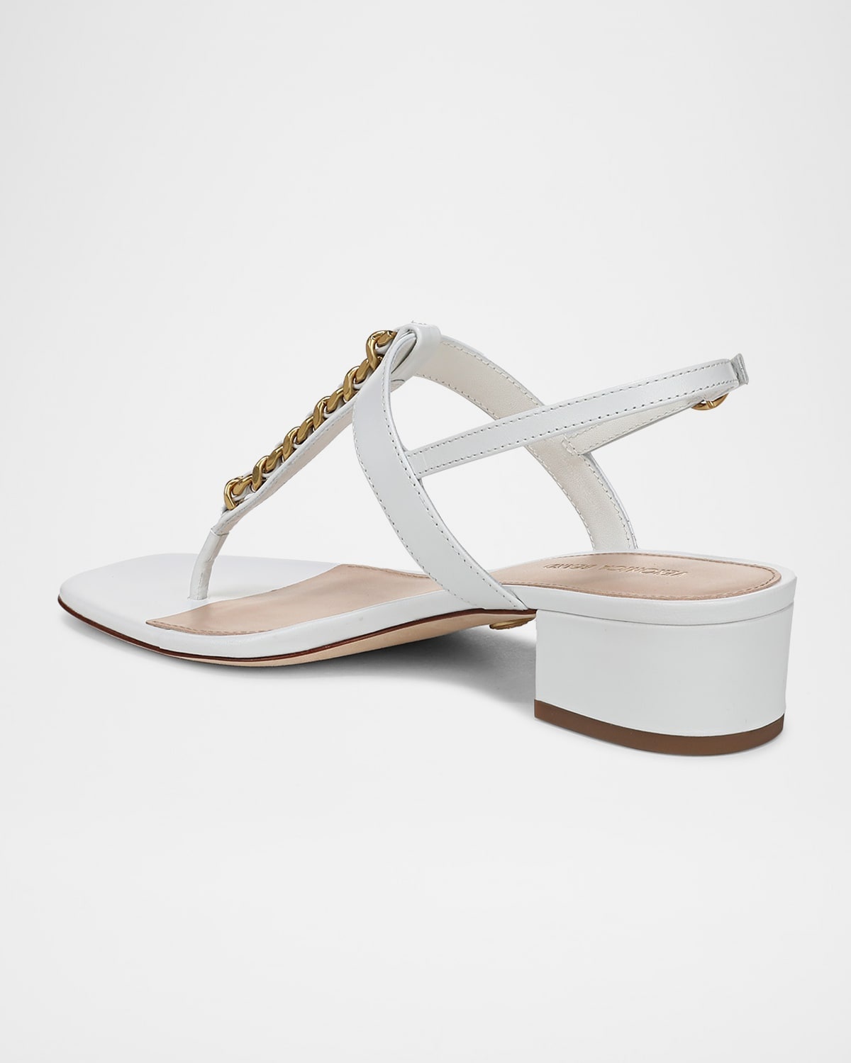 Andie Leather Chain Slingback Sandals - 4