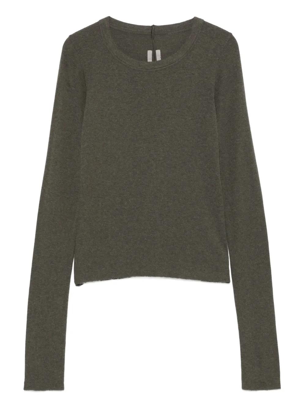 RICK OWENS - Women Cropped Rib LS T-shirt - 5
