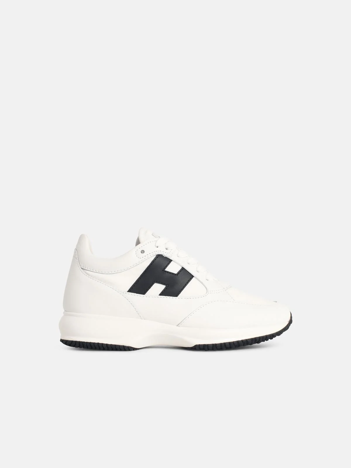 'HOGAN INTERACTIVE' WHITE LEATHER BLEND SNEAKERS - 1