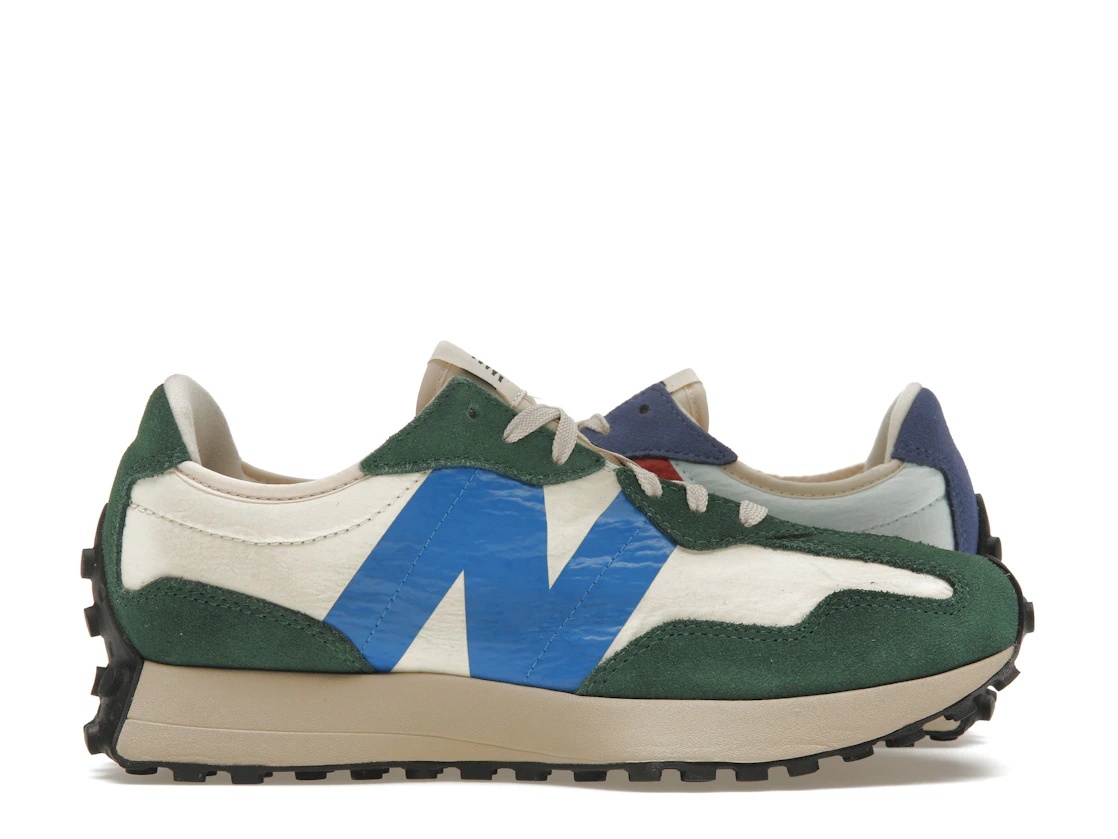 New Balance 327 Forest Green Serene Blue Vintage Worn - 1