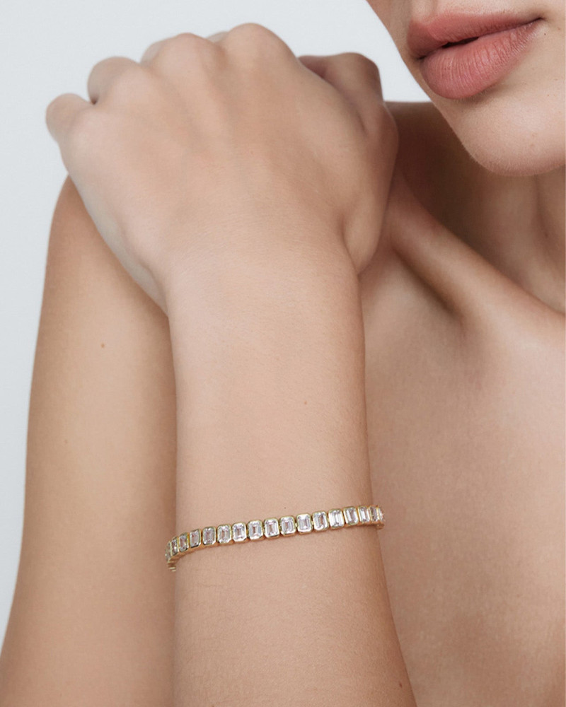 Splendid Shashi Emerald Cut Tennis Bracelet outlook