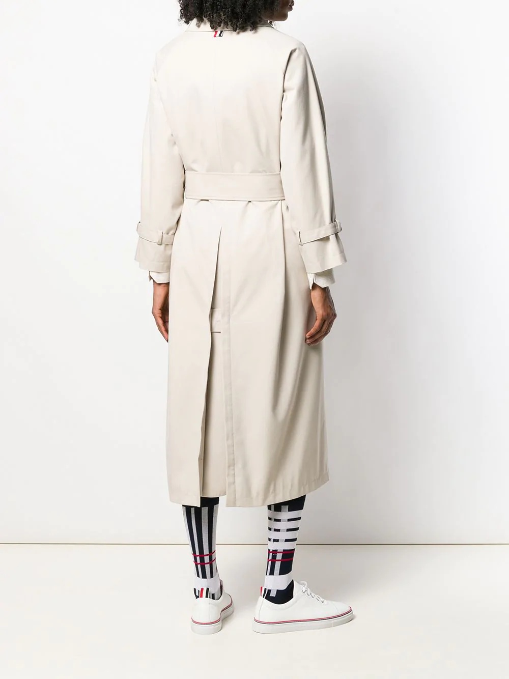 raglan-sleeve waterproof trench overcoat - 4
