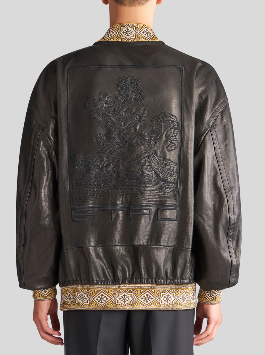 LEATHER BOMBER JACKET - 5