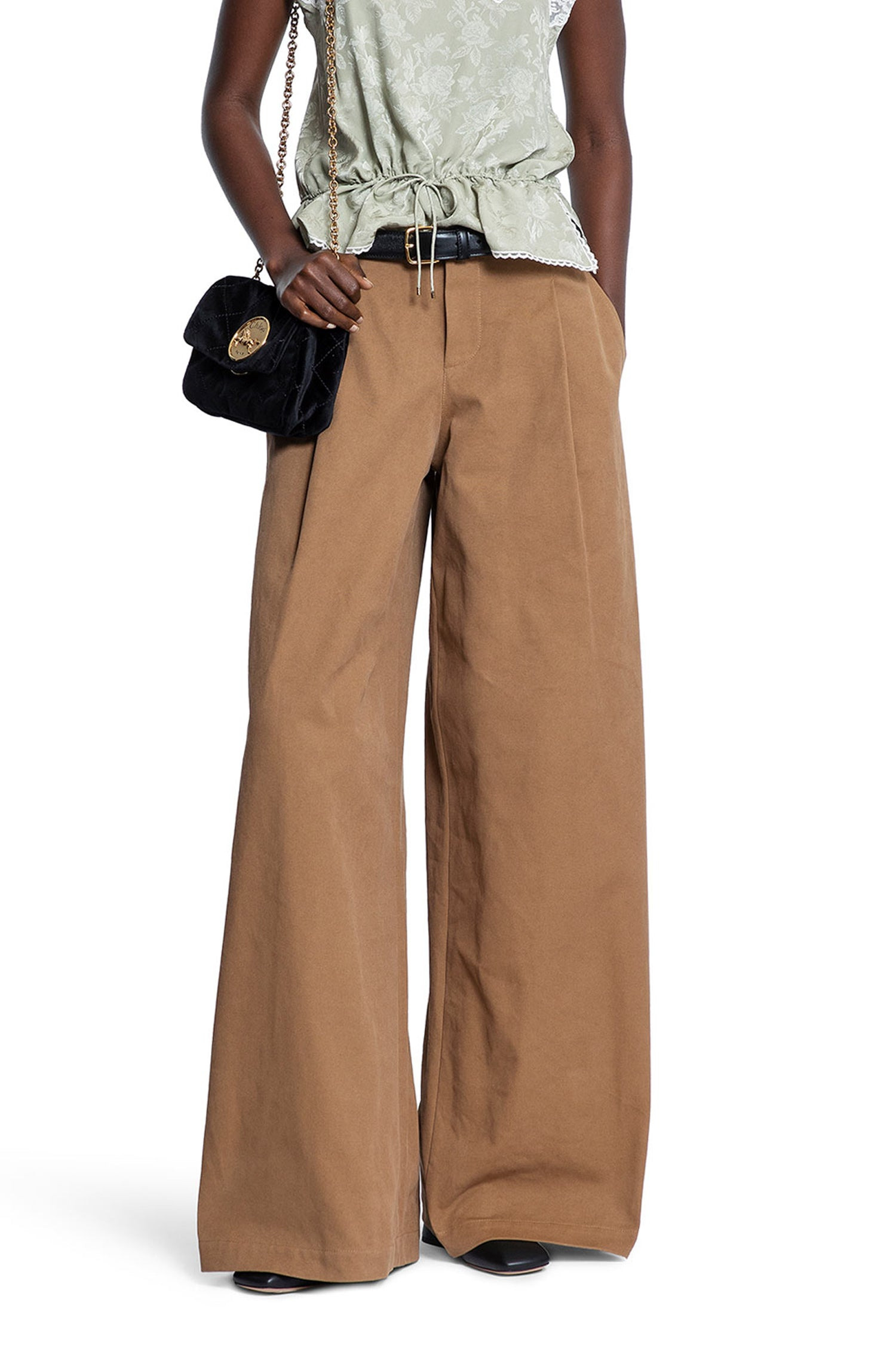 High-Rise-Wide-Leg-Pants-In-Cotton-Canvas - 2