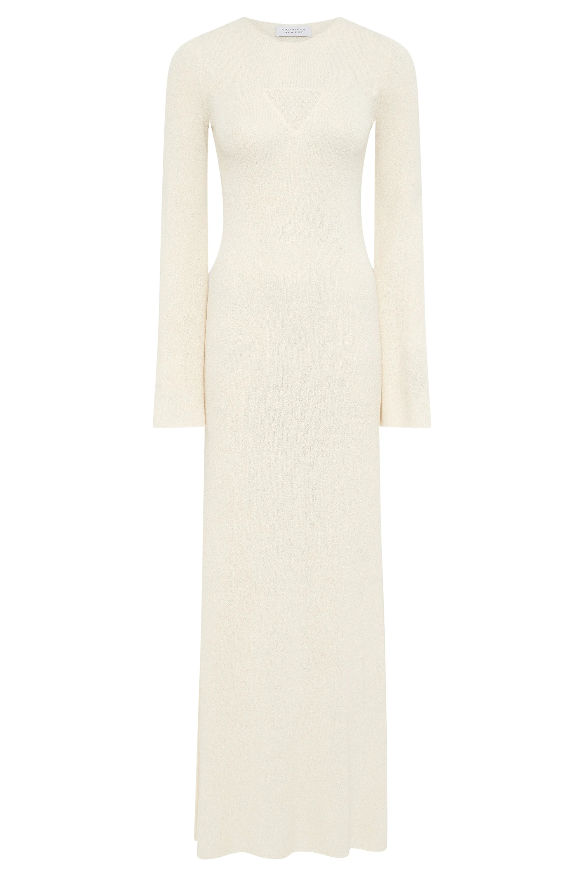 Arisen Knit Maxi Dress in Off White Mulberry Silk - 1