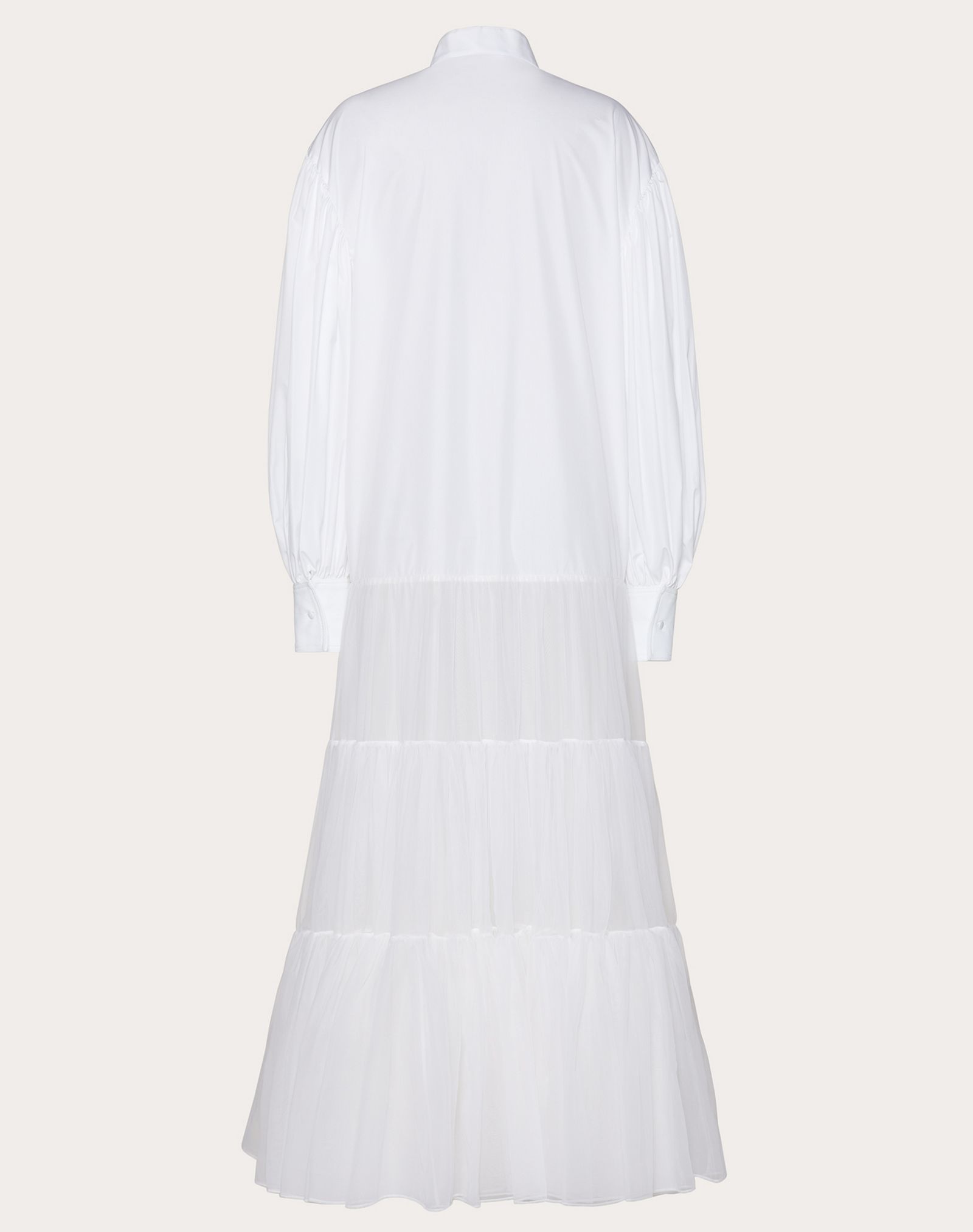 Technical Poplin and Organza Dress - 4