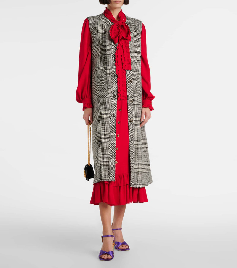Valentino Mossi virgin wool midi dress outlook