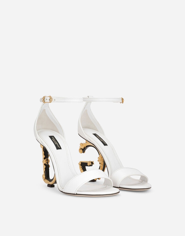 Nappa leather sandals with baroque DG detail - 2