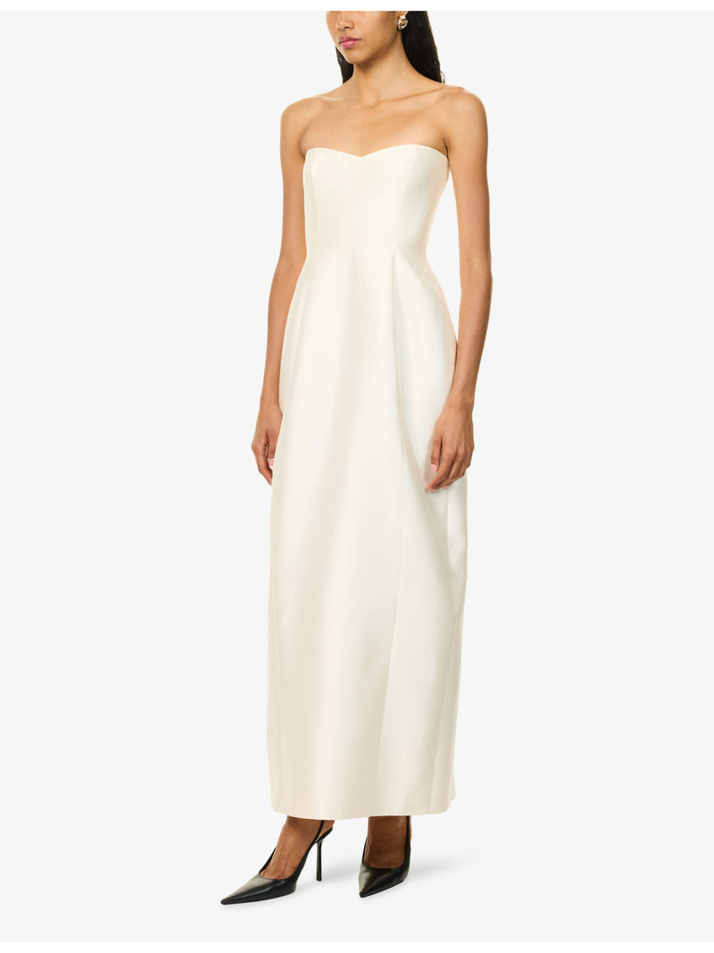 Sona Bandeau Wool-And-Silk Maxi Dress 3